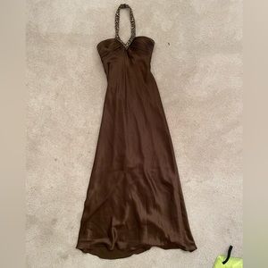 Beautiful Cache size 4 brown dress- worn once!